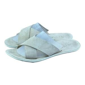FRATELLI VANNI Slide Sandals Men  size 8.5-9 suede  beige